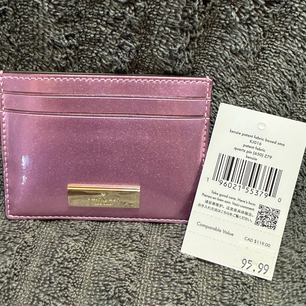 Kate Spade Metallic Pink Card Holder